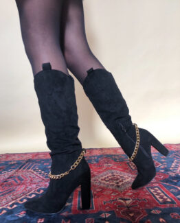 Bota alta con cadena quita y pon