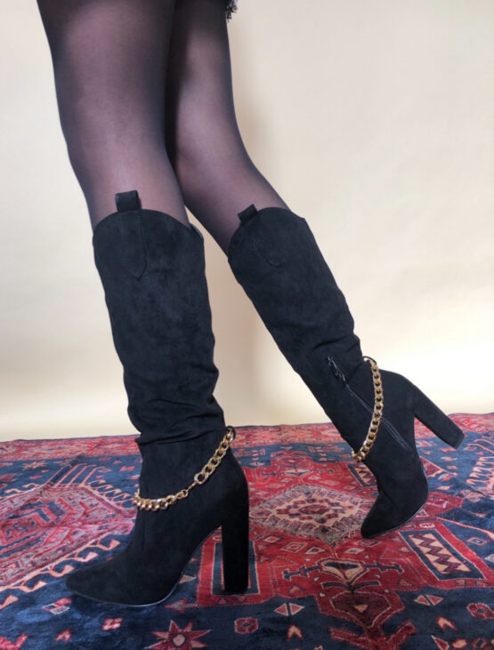 Bota alta con cadena quita y pon