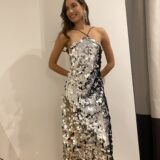 Vestido lentejuelas plata porter - Imagen 4