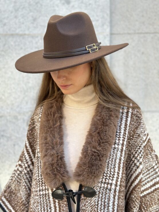 Sombrero fieltro thierry chocolate - Imagen 4