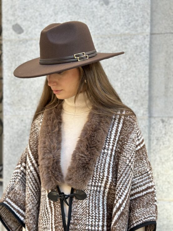 Sombrero fieltro thierry chocolate - Imagen 2