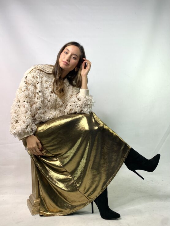 Falda capa metalizada gold - Imagen 2
