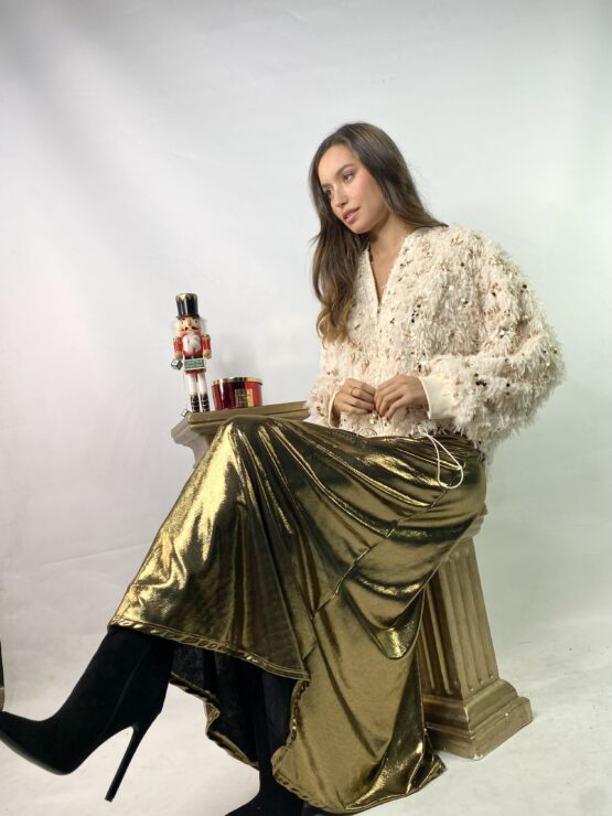 Falda capa metalizada gold - Imagen 4
