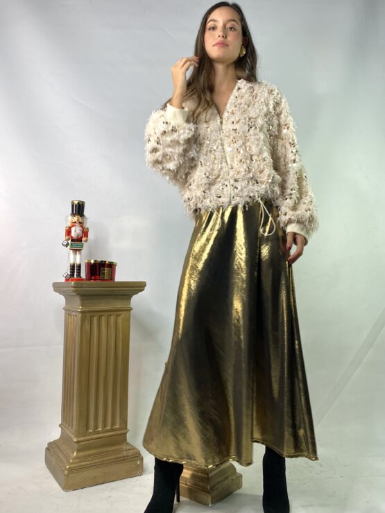 Falda capa metalizada gold - Imagen 3