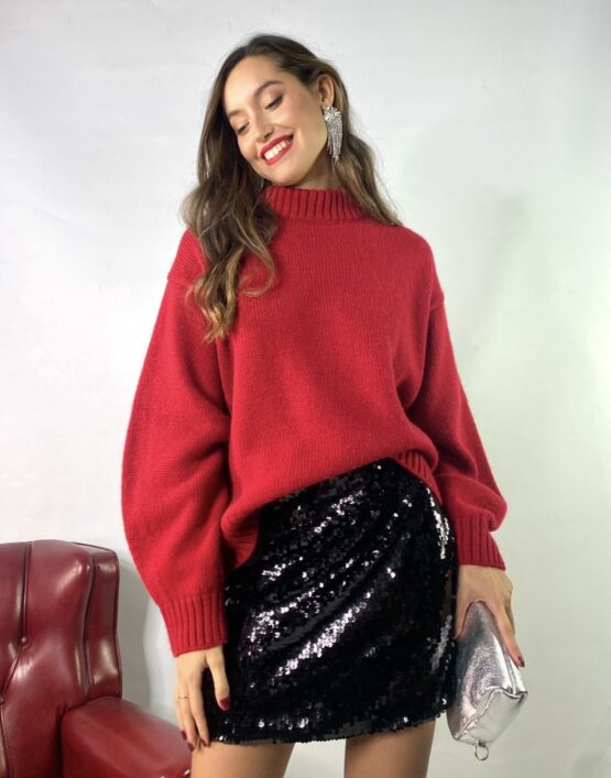 Minifalda lentejuelas black - Imagen 2