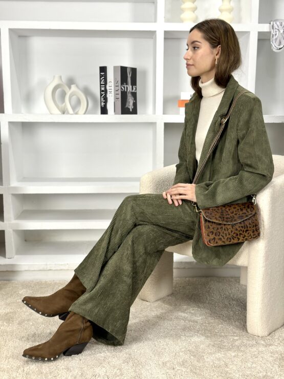 Traje paris  micropana verde
