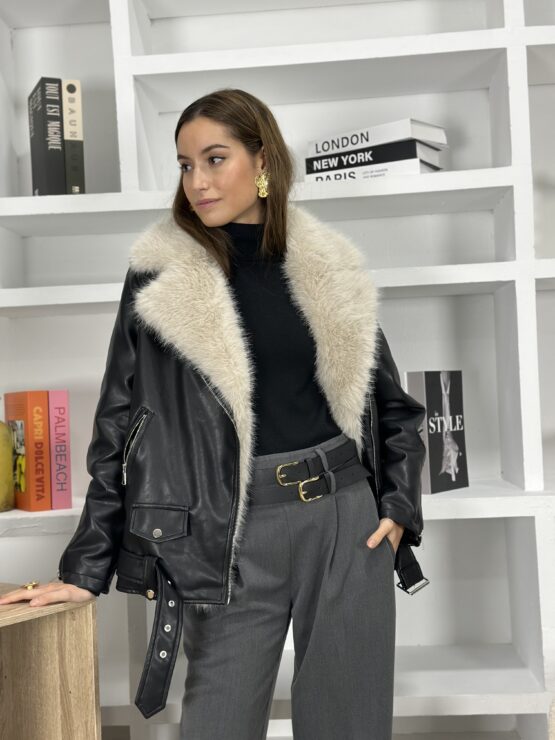 Pantalón gris marengo doble cinturón - Imagen 7
