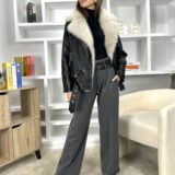 Pantalón gris marengo doble cinturón - Imagen 6