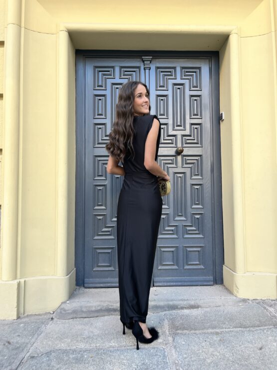 Vestido punto Parma negro - Imagen 3