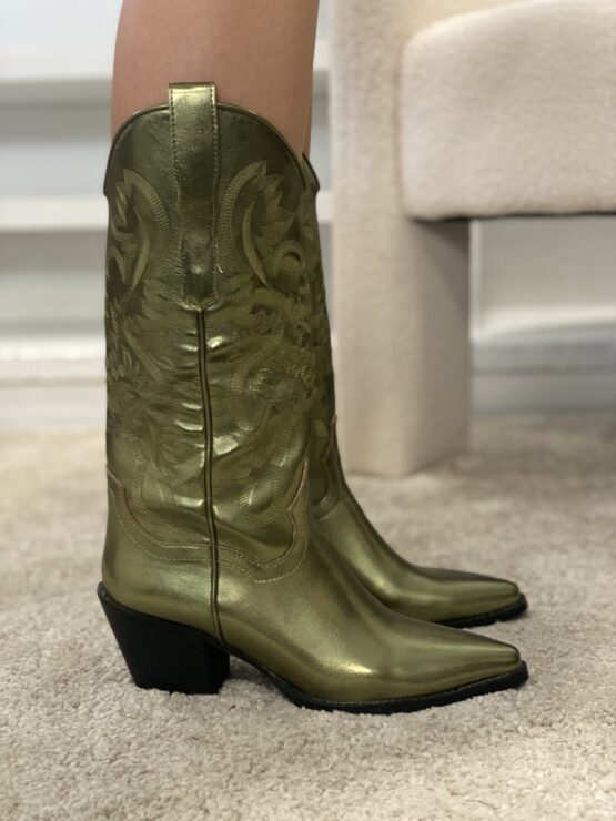 Bota metalizada bordada - Imagen 4