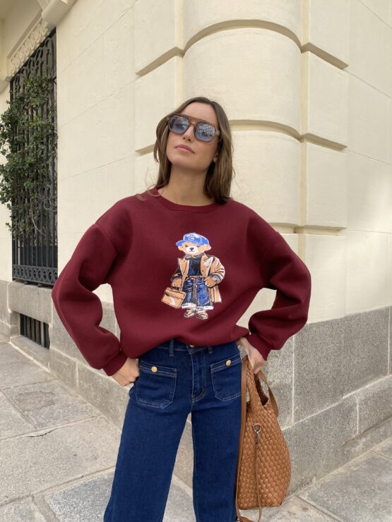 Sudadera Teddy burdeos - Imagen 5