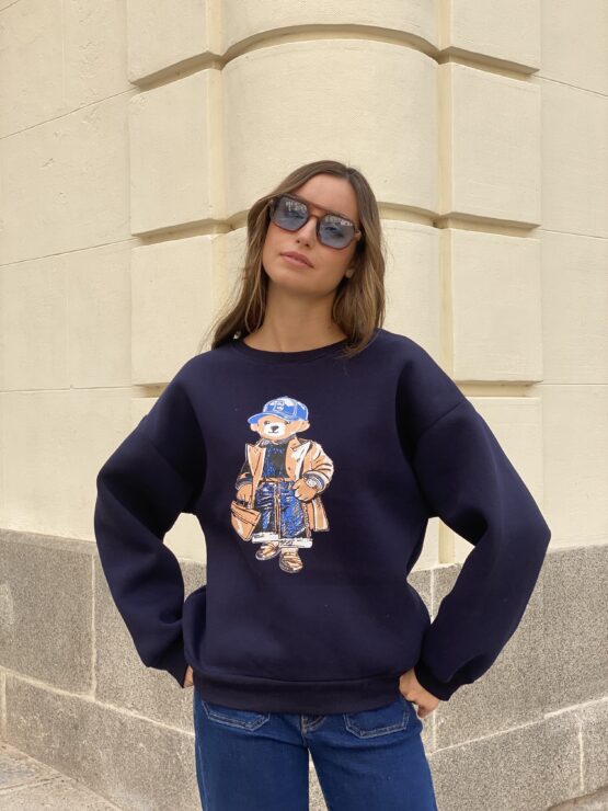 Sudadera Teddy azul marino - Imagen 3