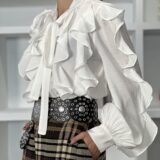 Blusa volantes y lazada blanca - Imagen 2