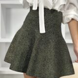 Falda de punto lurex dorado - Imagen 5