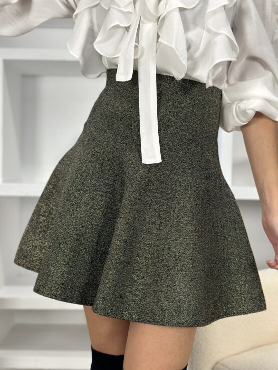 Falda de punto lurex dorado - Imagen 5