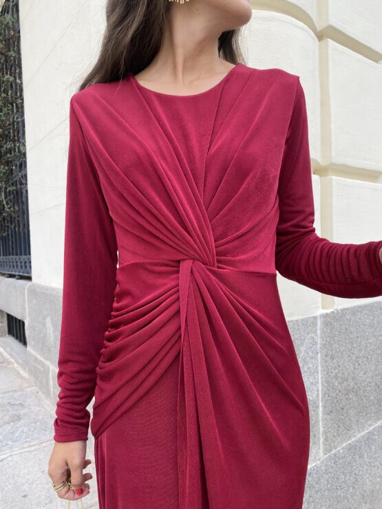 Vestido punto Lisboa rouge - Imagen 3