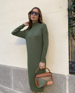 Vestido punto cable