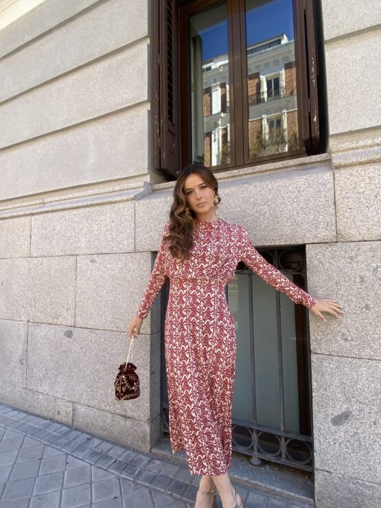 Vestido de punto claudia vino - Imagen 4