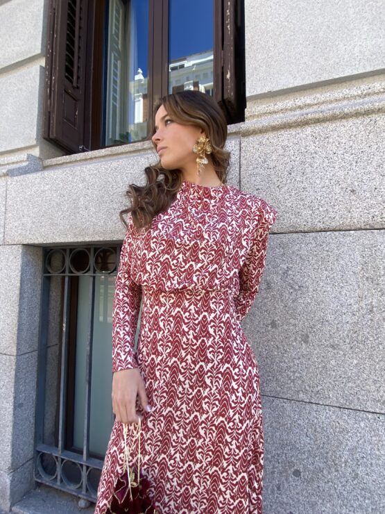 Vestido de punto claudia vino - Imagen 2