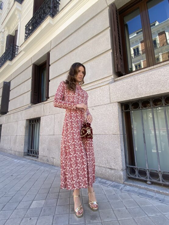 Vestido de punto claudia vino - Imagen 5