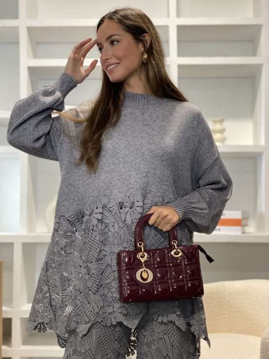 Conjunto de punto guipur grey - Imagen 8