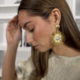 Pendiente soleil perla - Imagen 3