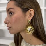 Pendiente soleil perla - Imagen 4
