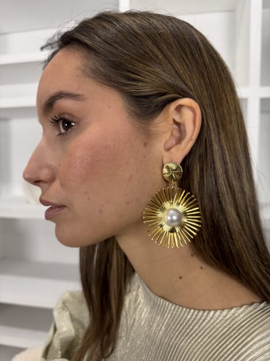 Pendiente soleil perla - Imagen 4