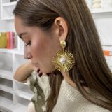Pendiente soleil perla - Imagen 2