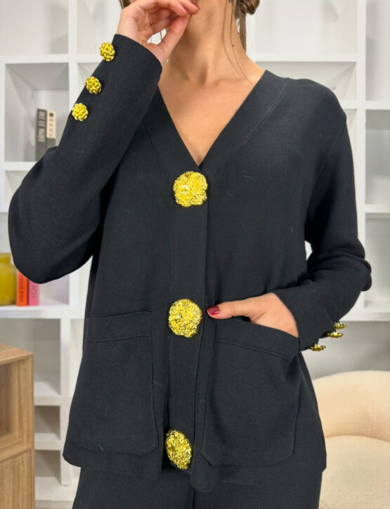 Conjunto de punto London negro - Imagen 3