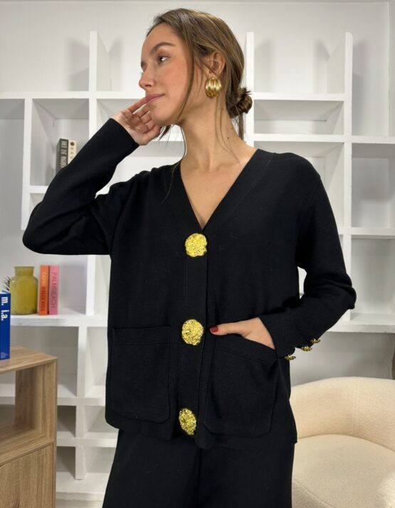 Conjunto de punto London negro - Imagen 7