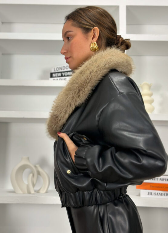 Cazadora borgoña negro - Imagen 3