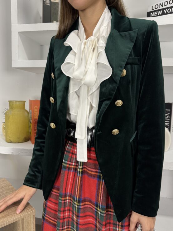 Blazer claudie terciopelo verde