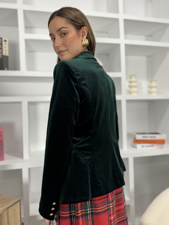 Blazer claudie terciopelo verde - Imagen 5