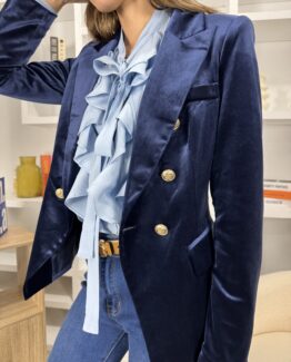 Blazer claudie terciopelo azul