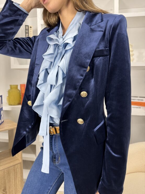 Blazer claudie terciopelo azul