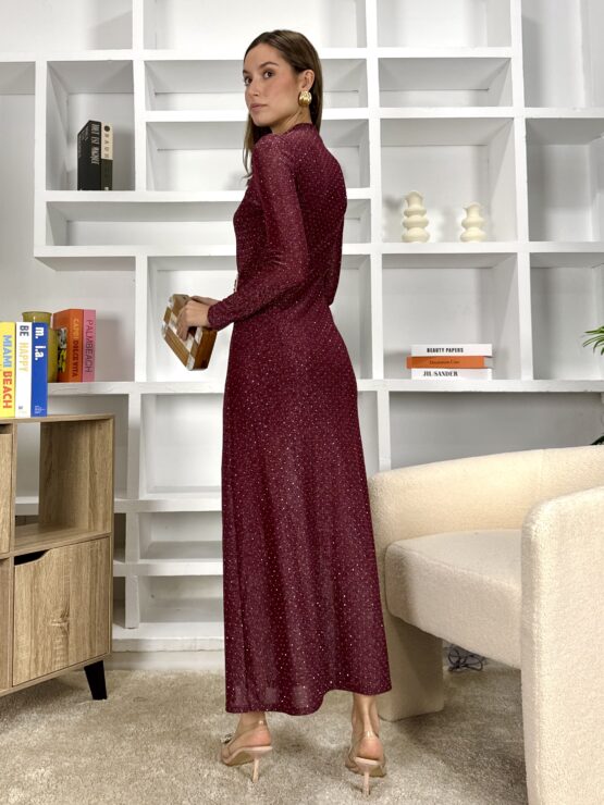 Vestido burdeos paris - Imagen 4