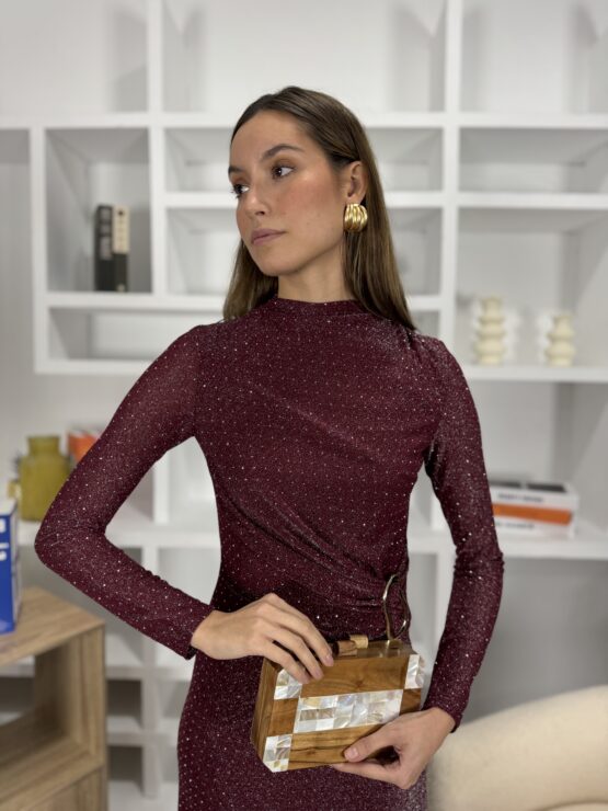 Vestido burdeos paris - Imagen 8