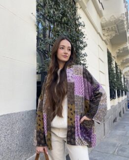 Abrigo paisley patchwork