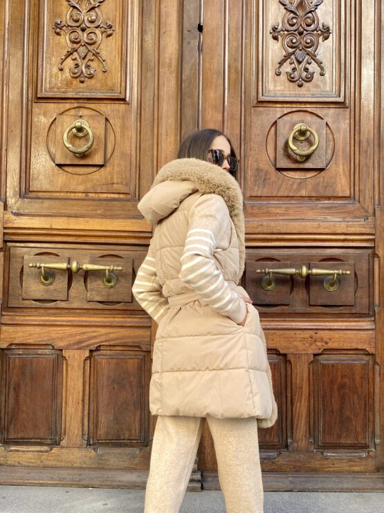 Chaleco con pelo camel - Imagen 2