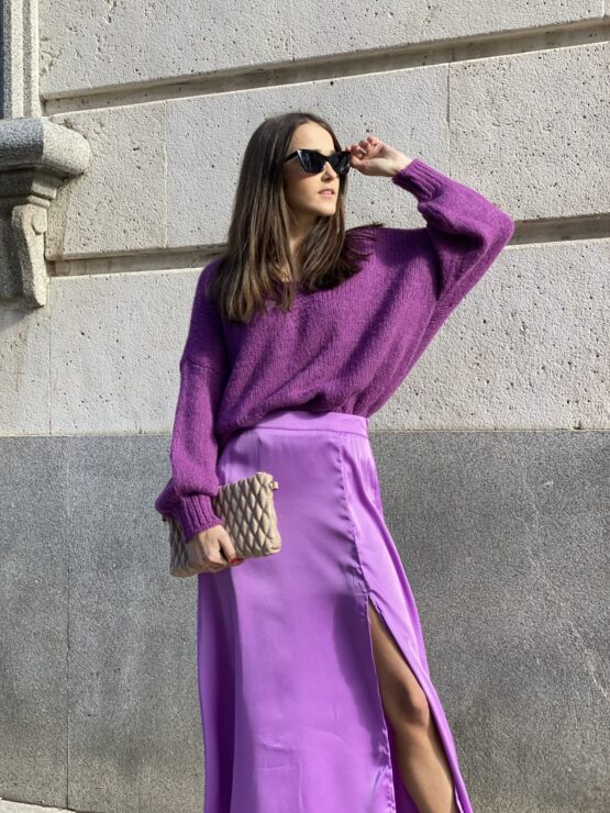 Falda satén purple - Imagen 3