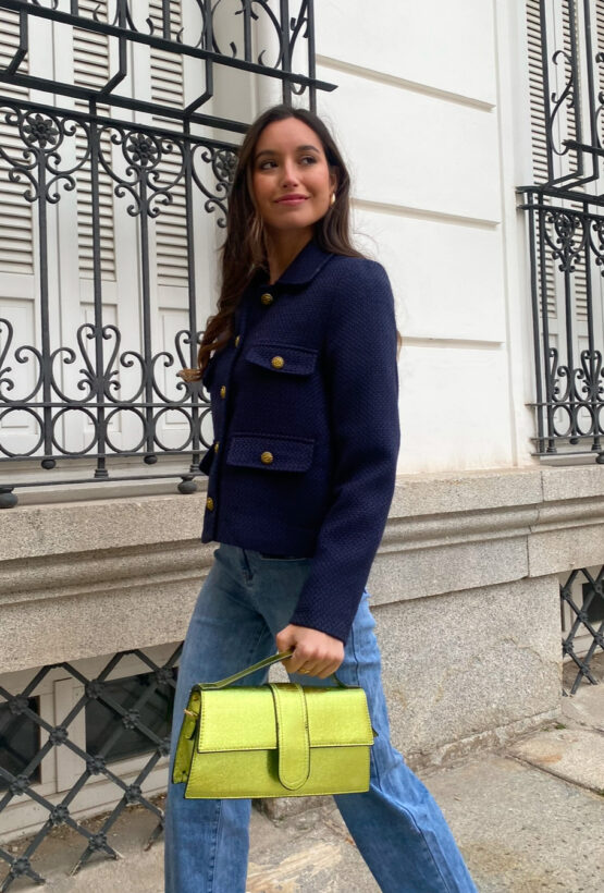 Bolso metalizado vert