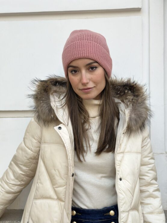 Gorra de punto lana rose - Imagen 3