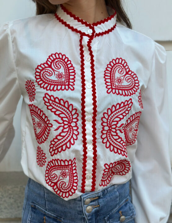 Camisa  bordada candela rouge - Imagen 3