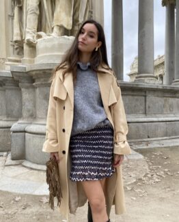 Minifalda elástica gris