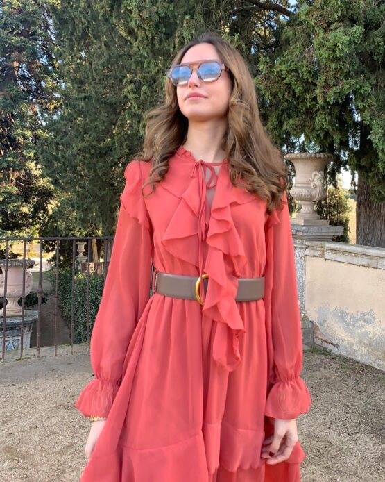 Vestido laurent teja - Imagen 2