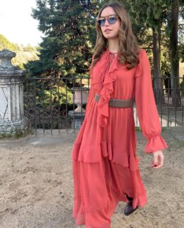 Vestido laurent teja