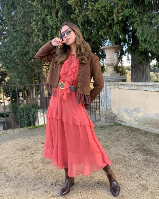 Vestido laurent teja - Imagen 4