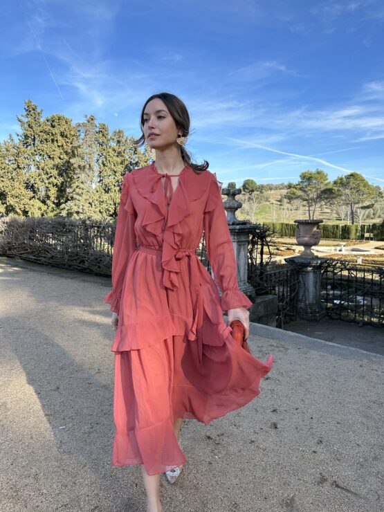 Vestido laurent teja - Imagen 9