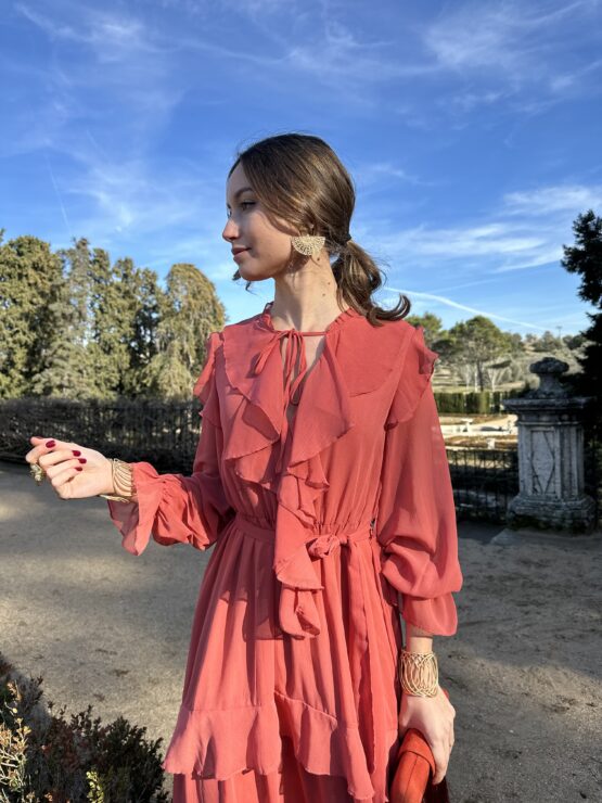 Vestido laurent teja - Imagen 8